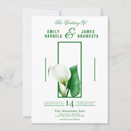 Cartão de Convite para Casamento Greenery Cala Lil