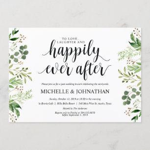 Cartão de Convite para Casamento Poste Greenery Br