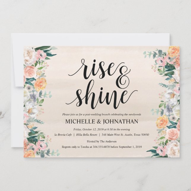 Cartão de Convite para Casamento Poste Rustic Dusk (Frente)