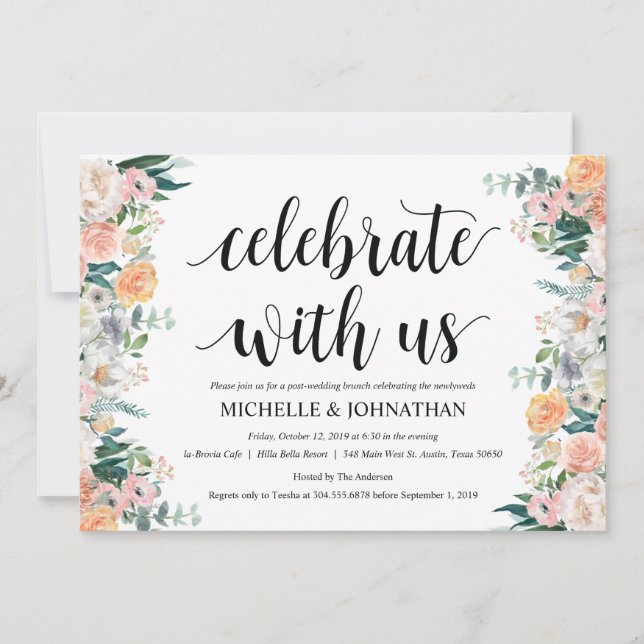 Cartão de Convite para Casamento Poste Rustic Dusk (Frente)