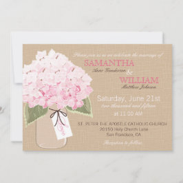 Cartão de Convite para Casamento Russo Hydrangea B