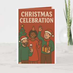 CARTÃO DE CONVITE PARA CELEBRAÇÃO DE CHRISMAS