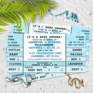 Cartão de Convite para Concertos de Chá de Baby Bo