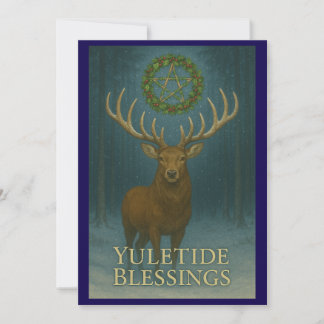 Cartão de Convite para Festa de Bênçãos do Yule pa