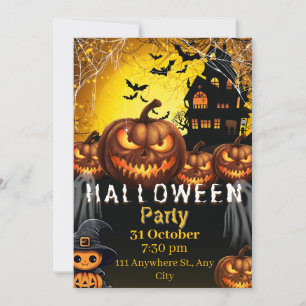 Cartão de Convite para Festa de Halloween Spooky