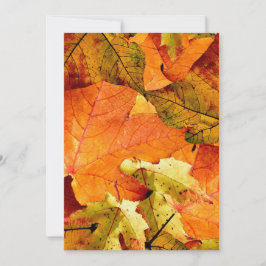 Cartão de Convite para Folhas de Outono.