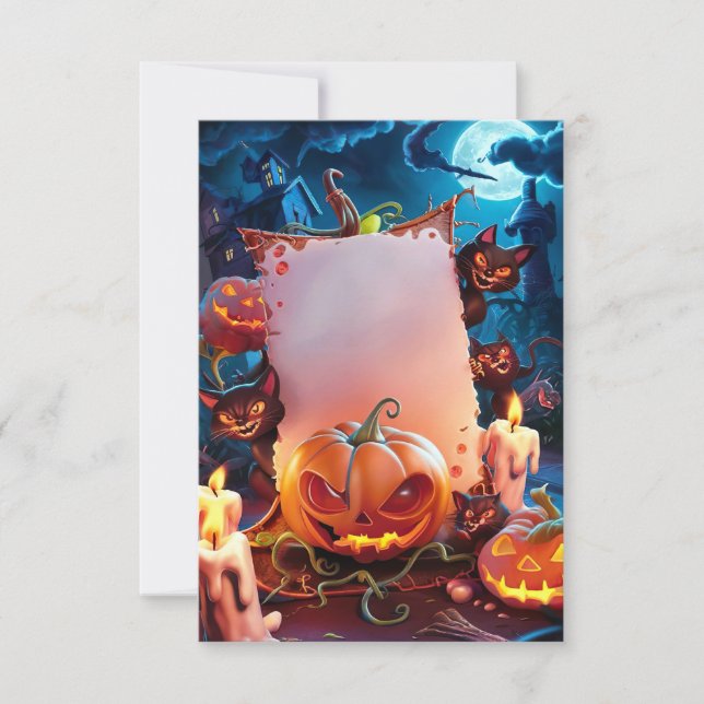 Cartão de Convite para Halloween de vazio (Frente)