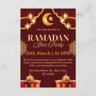 Cartão de Convite para Iftar de Ramadan