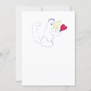 Cartão de Convite para Inseto de Amor