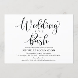 Cartão de Convite para Janto de Ensaio de Casament