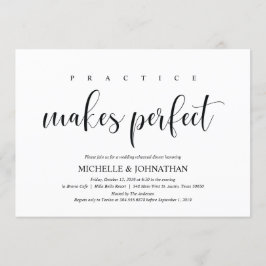 Cartão de Convite para Janto de Ensaio de Casament