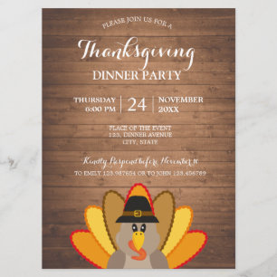 Cartão de Convite para Madeira para Jantas de Ação