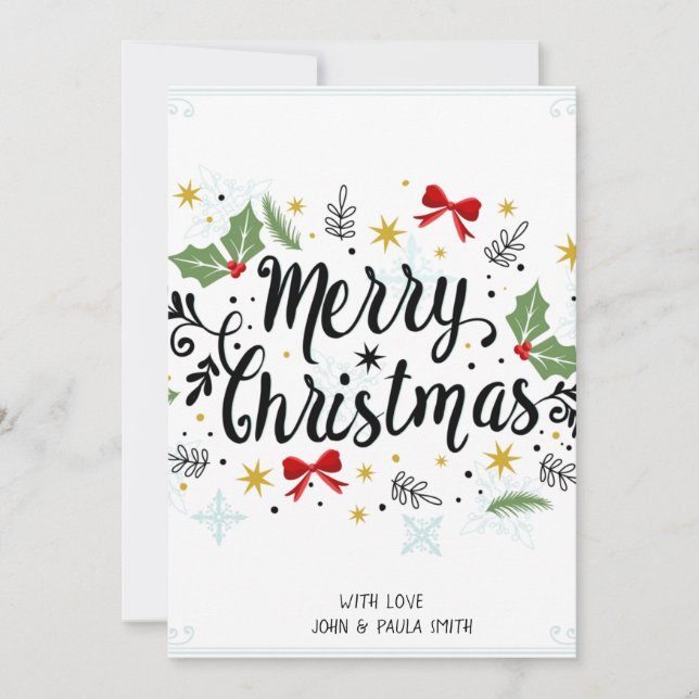 Cartão de Convite para Natal do casado (Frente)