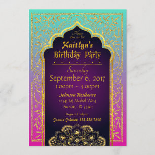 Cartão de Convite para Noites de Aniversário de Bo