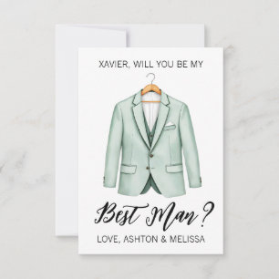 Cartão de Convite para Padrinho de Casamento, Tern