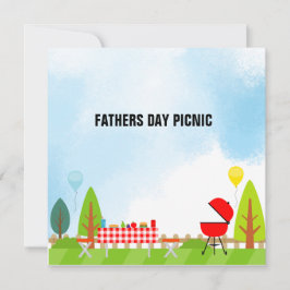 Cartão de Convite para Picnic de dia de os pais