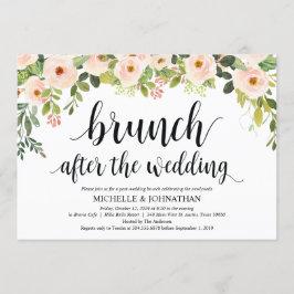 Cartão de Convite para Posto Brunch de Blush Elega