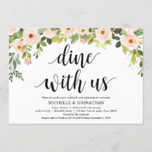 Cartão de Convite para Posto Brunch de Blush Elega