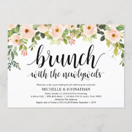Cartão de Convite para Posto Brunch de Blush Elega