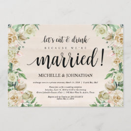Cartão de Convite para Recepção de Casamento Furti