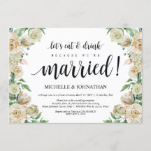 Cartão de Convite para Recepção de Casamento Furti