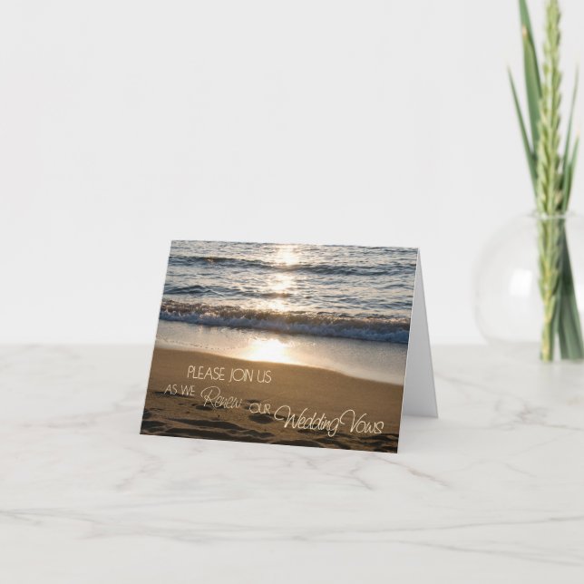 Cartão de Convite para Renovação de Vow (Frente)