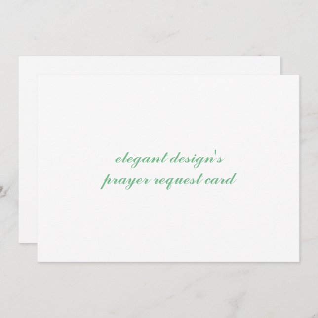cartão de convite para solicitação de oração (Frente/Verso)