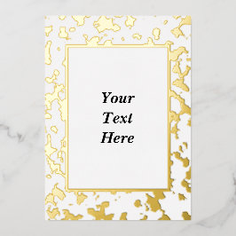 Cartão de Convite para Vazio de Folha de Ouro Marm