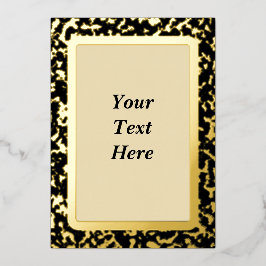 Cartão de Convite para Vazio de Folha de Ouro Marm