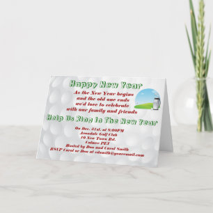 Cartão de convite para Véspera de Ano Novo orienta