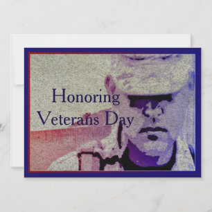 Cartão de convite para veteranos Dia 7,5" x 5,5