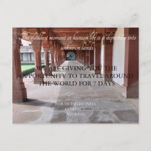 Cartão de convite para Viagem