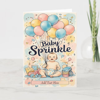 Cartão de Convite Personalizado para Bebês Sprinkl
