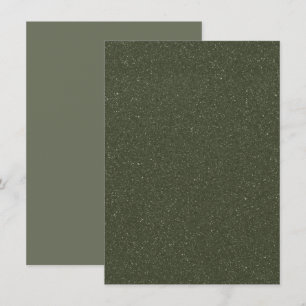 Cartão de Convite Personalizado Verde Musgo