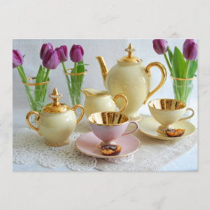 Cartão de Convite Personalizável de Manhã do Ca