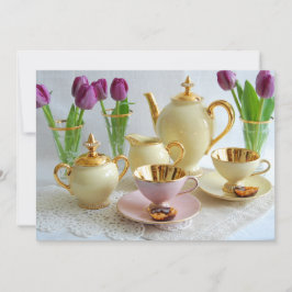 Cartão de Convite Personalizável de Manhã do Café