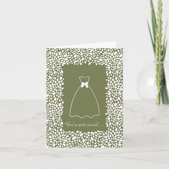 Cartão de Convite Personalizável para Damas de Hon (Frente)