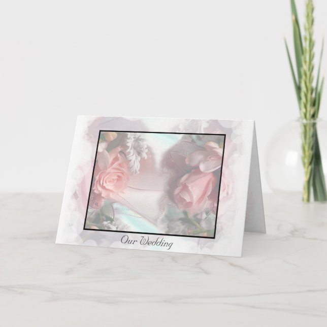 Cartão de Convite Romântico para Casamento de Sonh (Frente)