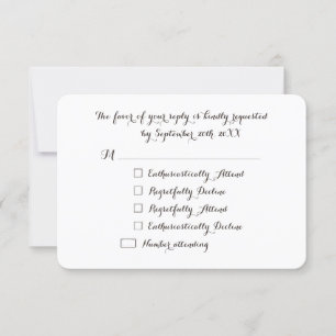 Cartão de Convite RSVP de Partido Personalizado En
