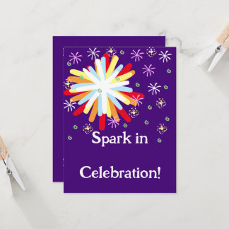 Cartão de Convite "Spark in Celebration"