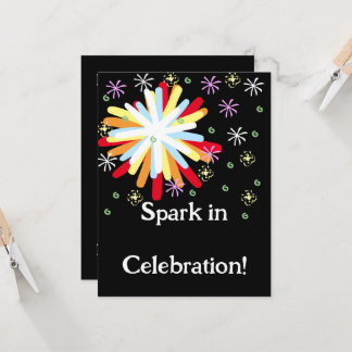 Cartão de Convite "Spark in Celebration"