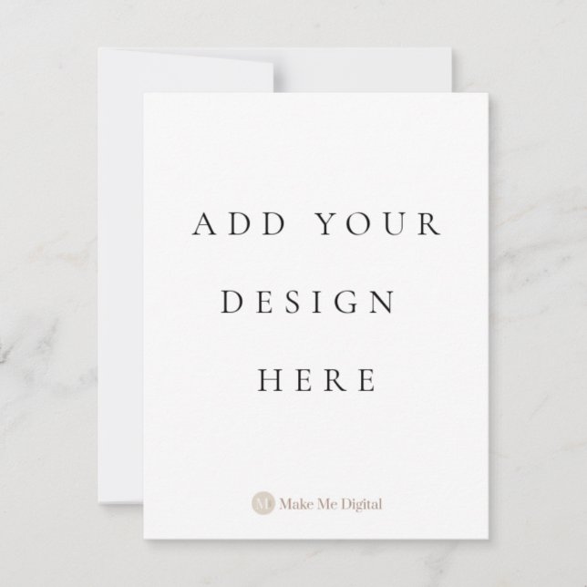 CARTÃO DE CONVITE ÚNICO 4,25x5,5 polegadas Retrato (Frente)