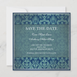 Cartão de convite vintage naval Save the date