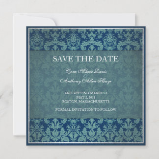 Cartão de convite vintage naval Save the date