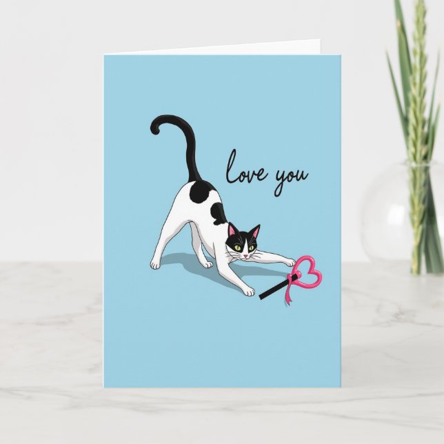 Cartão de Coração Amo Você Kitty (Frente)