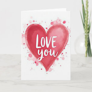 Cartão de Coração Amor Vermelho