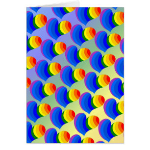 Cartão de Coração Arco-Íris