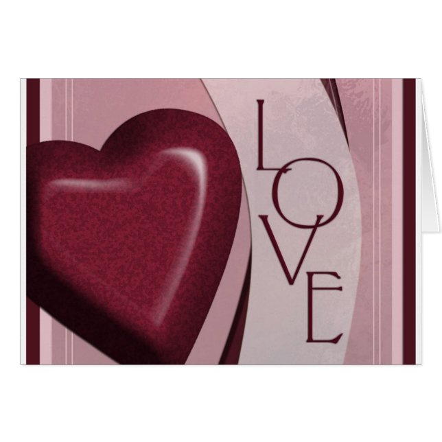 cartão de coração de amor (Frente Horizontal)