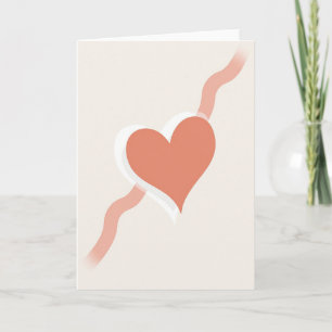 Cartão de Coração de Amor Elegante