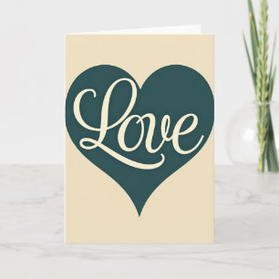 Cartão de Coração de Amor Minimalista
